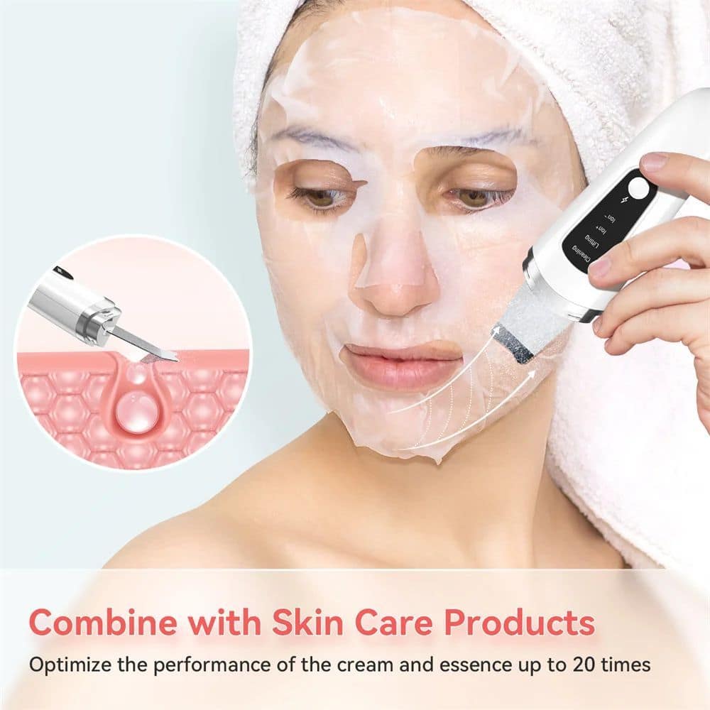 Skin Scrubber Face Spatula Facial Skin Exfoliator Scraper And Blackhead Remover Pore Cleaner With Face Lifting Deep Cleansing Face Lifting Machine For Blackhead Extractor - Image 6