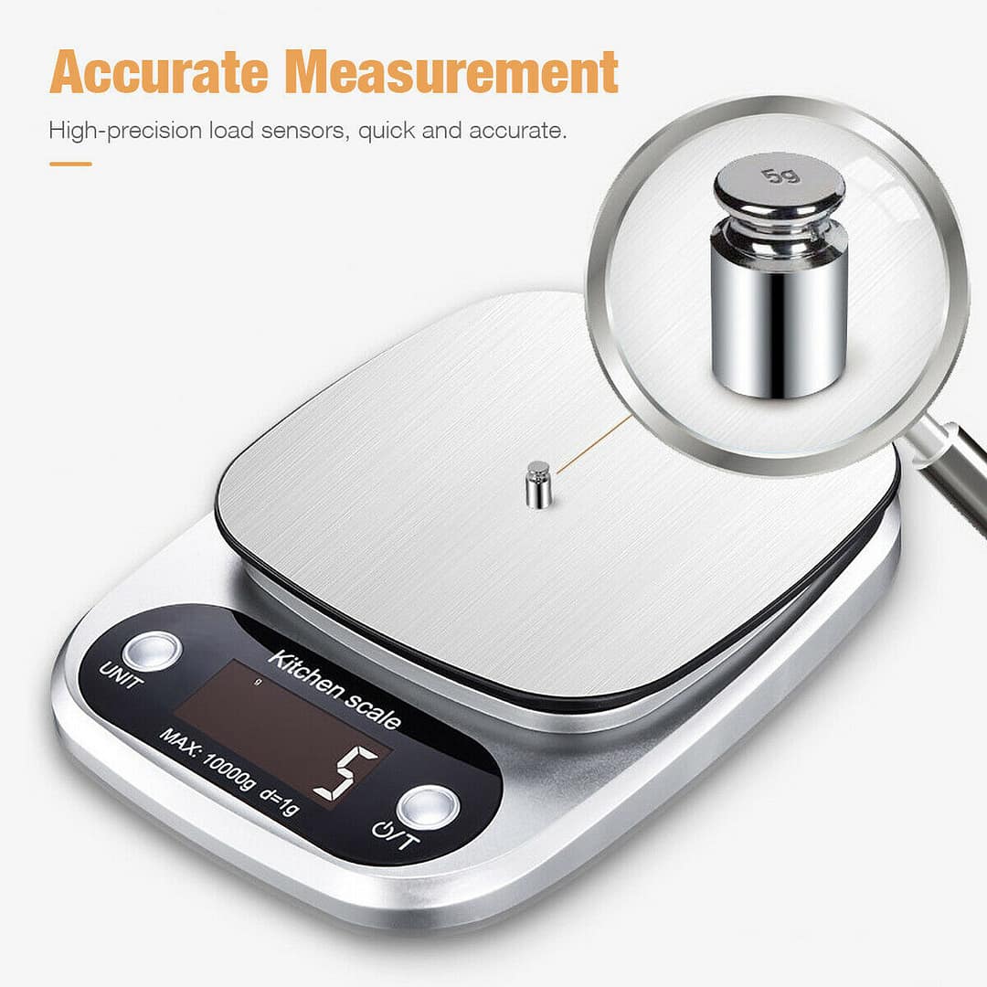 Digital Kitchen Food Diet Scale, Multifunction Weight Balance 22lbs 1g Kitchen Scale Stainless Steel Weighing Scale For Food Diet Postal Balance Measuring - Image 7