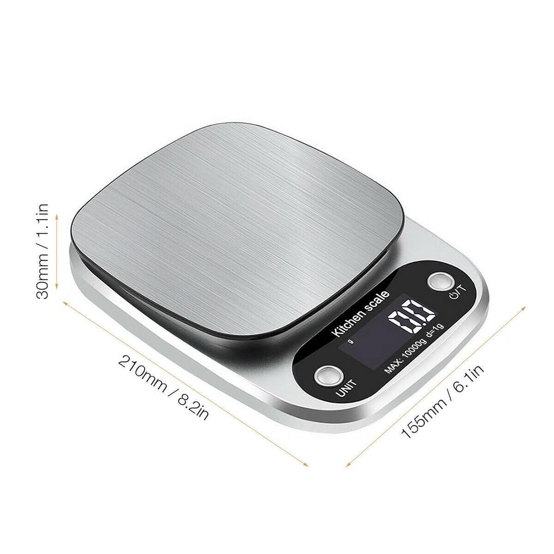 Digital Kitchen Food Diet Scale, Multifunction Weight Balance 22lbs 1g Kitchen Scale Stainless Steel Weighing Scale For Food Diet Postal Balance Measuring - Image 9