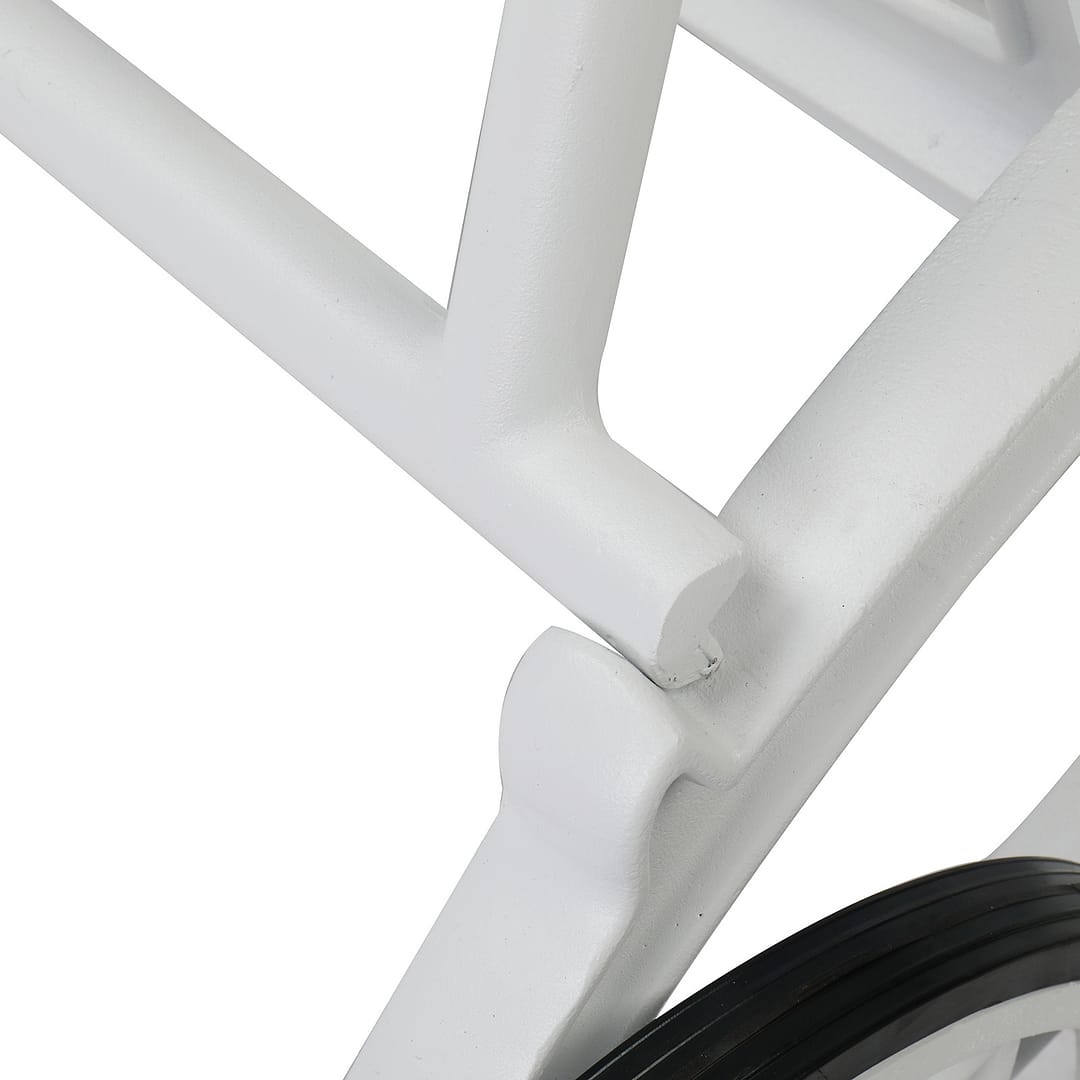 Adjustable Backrest White Courtyard Cast Aluminum Bed - Image 5