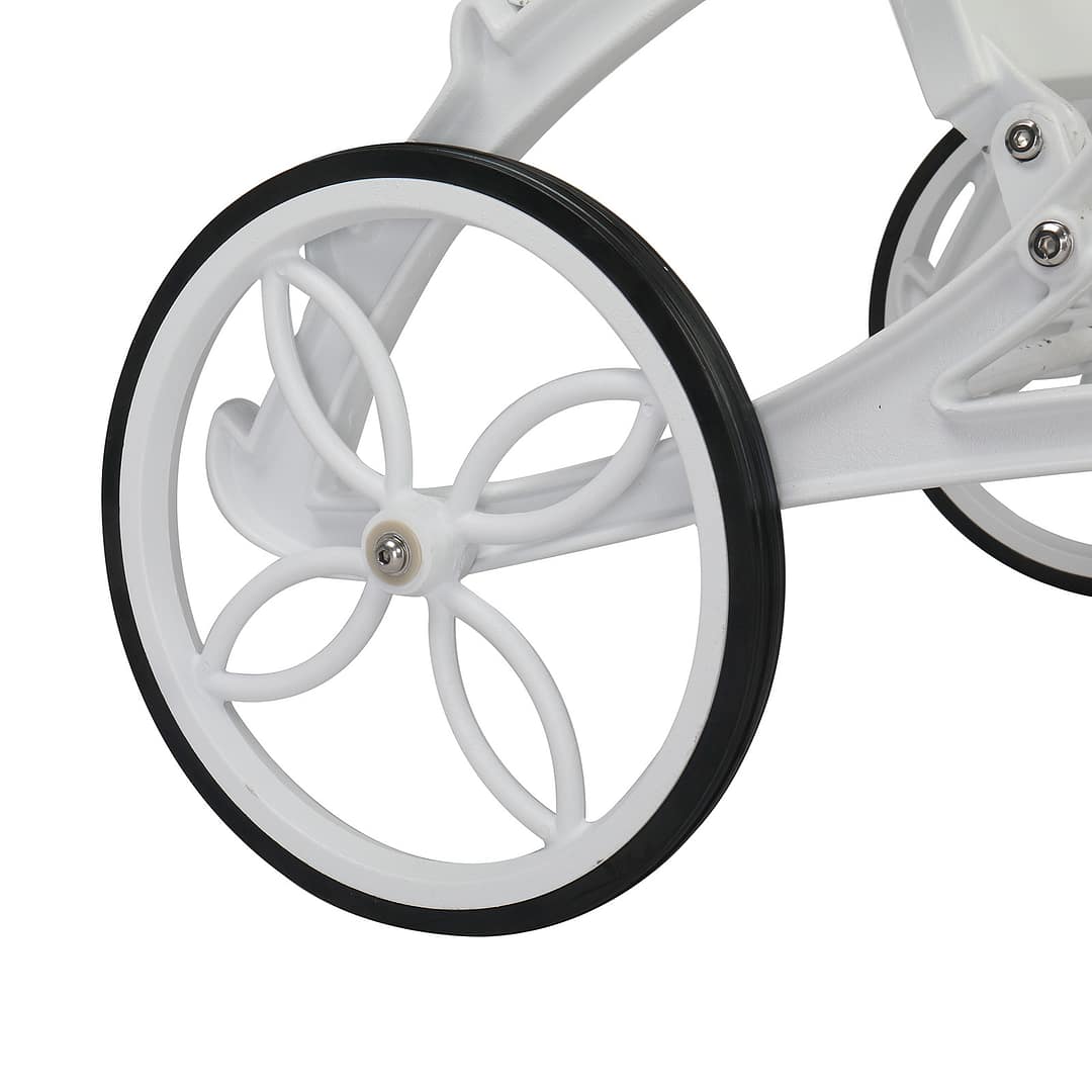 Adjustable Backrest White Courtyard Cast Aluminum Bed - Image 2