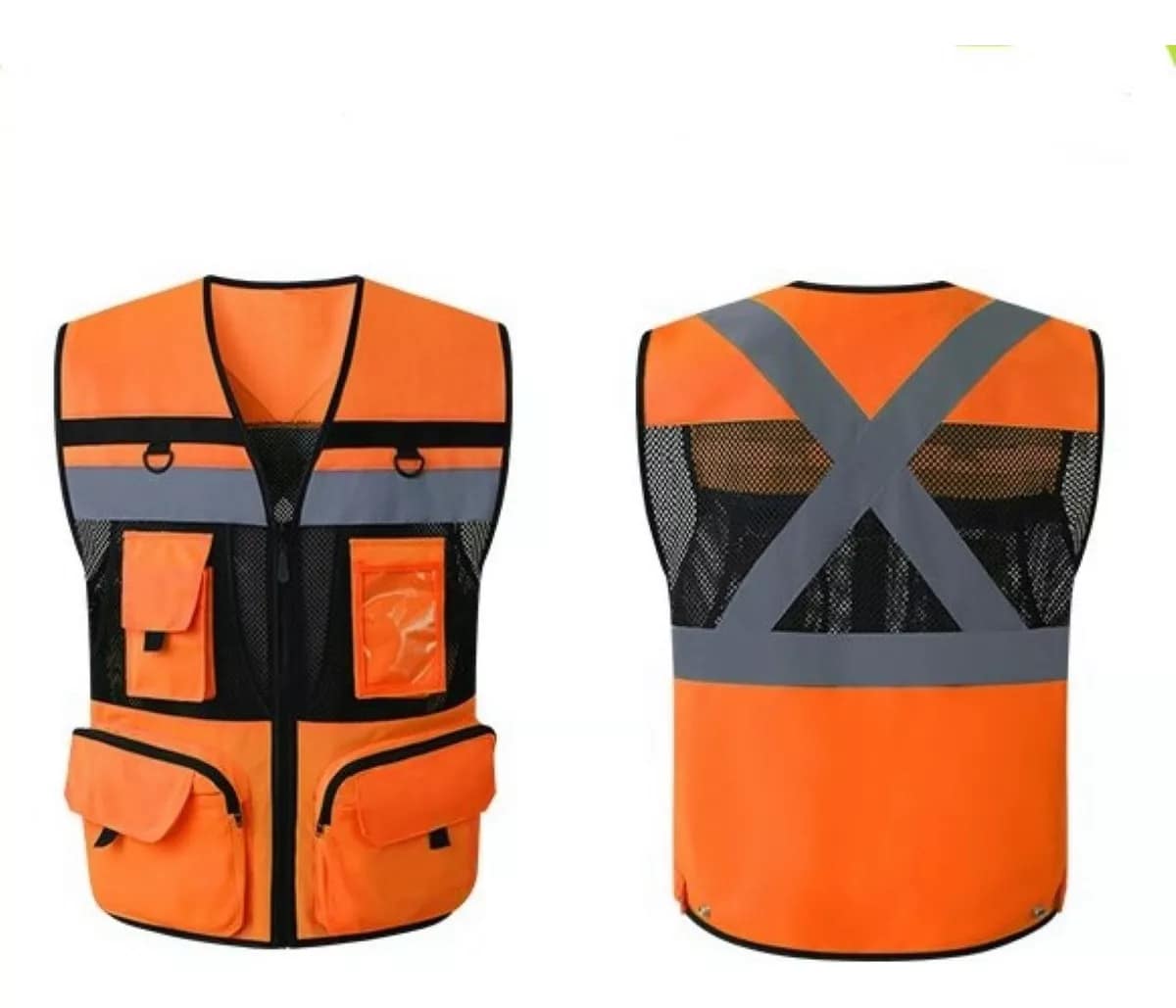 Multifunctional Reflective Traffic Breathable Vest Construction Duty Security Patrol Protective Clothing - Image 9