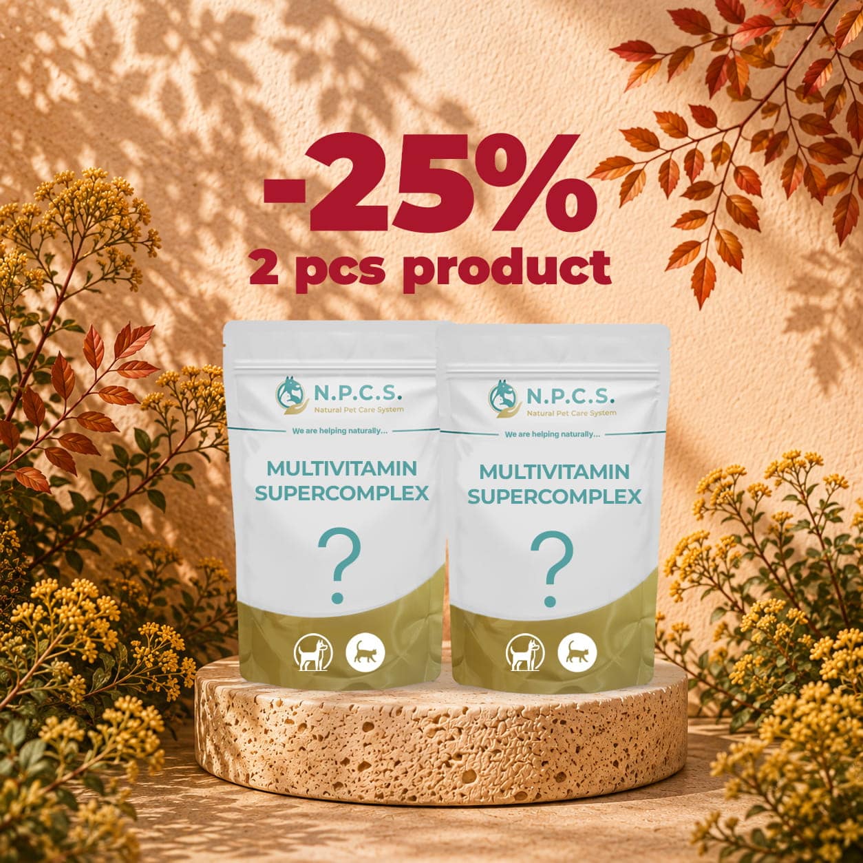 2 selectable N.P.C.S. Multivitamins (SUPERCOMPLEX with probiotics) – 25% off