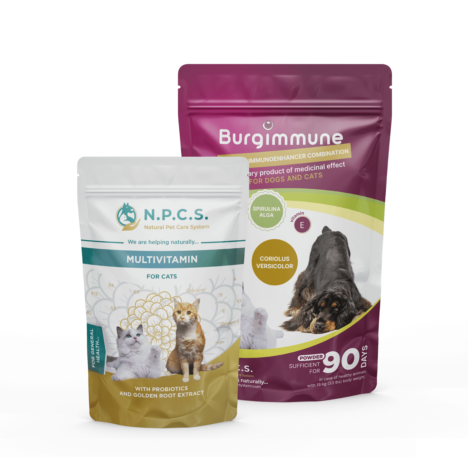 1 Packung Burgimmune Pulver + Natural Pet Care System Multivitamin Für Katzen