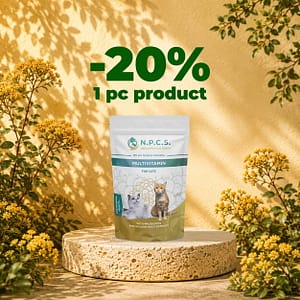 -20% Natural Pet Care System Multivitamin For cats, 45g