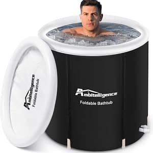 Recovery Ice Tub Foldable Bathtub Outdoor Portable Cold Water Therapy Tub Fitness Rehab Ice Tub For Athletes Long Lasting Insulated Ice Tub, Spa Soaking Bucket