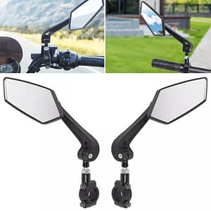 2x Bicycle Bike Handlebar Rear View Mirrors Rearview Rectangle Cycle Back Mirror