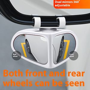 Car Front And Back Wheels Blind Area Rearview Mirror 360 Degree Reflector