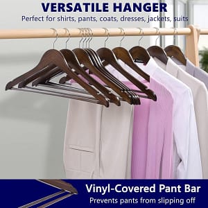 Walnut Hangers. Heavy-duty, Non-slip, Durable, Perfect For Organizing Coats, Shirts, Jackets, Pants, Suits, Saving Closet Space - No Shipping On Weekends - Prohibited For Sale On The Amazon Platform