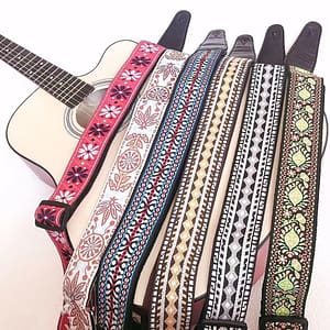 Embroidered guitar strap