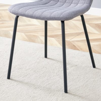 Luxury Minimalist Chairs - A Set Of 4 High Quality Dining Chairs With Black Metal Legs. The Integral Metal Leg Structure Is Suitable For Various Interior Decoration Styles. - Image 8