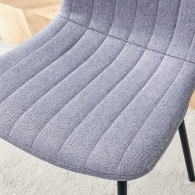 Luxury Minimalist Chairs - A Set Of 4 High Quality Dining Chairs With Black Metal Legs. The Integral Metal Leg Structure Is Suitable For Various Interior Decoration Styles. - Image 7