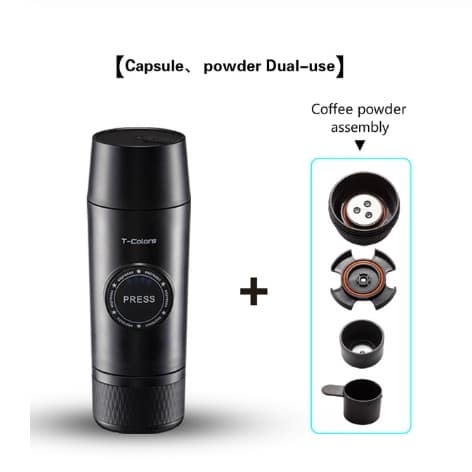 Mini Espresso Coffee Maker Portable Rechargeable Mech - Image 2