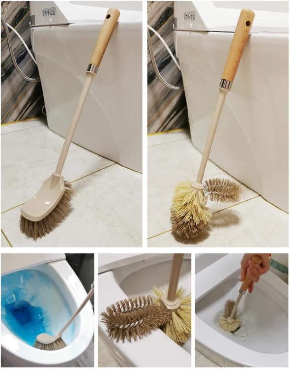 Wooden Household Handle Toilet Brush Cleaning Tools Bathroom Cleaning Brush Kitchen Floor Cleaner Brushes - Image 6