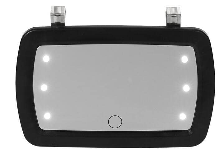 Car Makeup Mirror Sun Visor With Finger Touch Switch Universal Mirror - Image 2