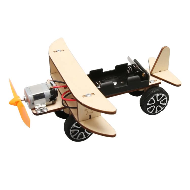 Wooden DIY Airplane Kids Puzzles Helicopter School Projects Experiment Kits Science Toys For Children Education - Image 4