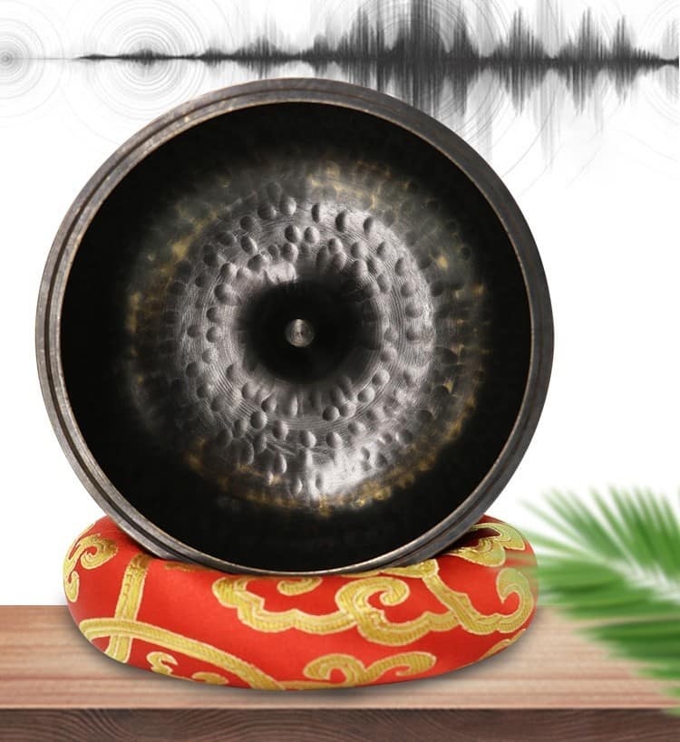 Yoga Meditation Black Gold Buddha Sound Bowl - Image 4