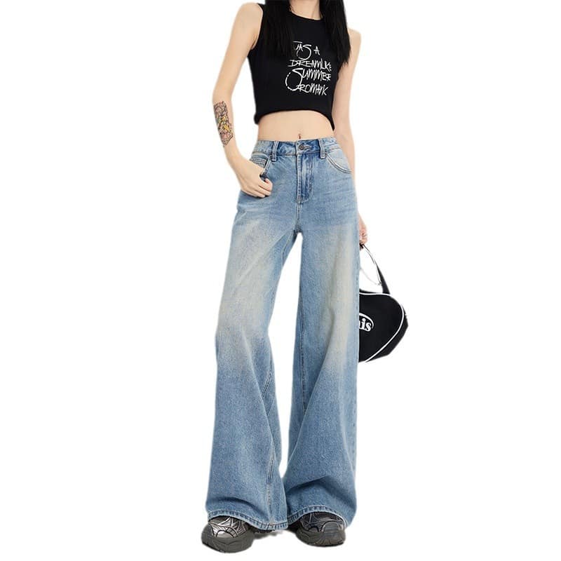 Women's Straight Loose Wide Leg Jeans - Image 6