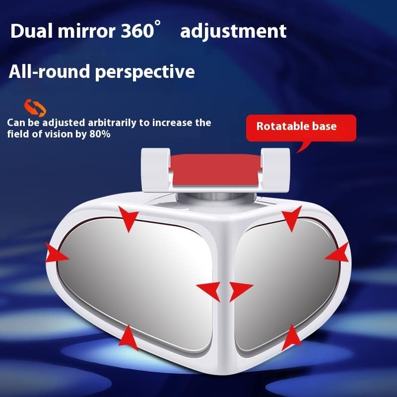 Car Front And Back Wheels Blind Area Rearview Mirror 360 Degree Reflector - Image 5