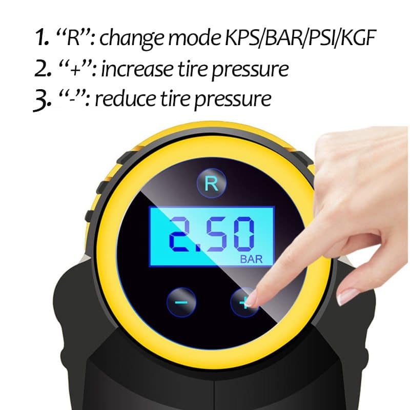Automatic Portable Handheld Digital LED Smart Car Air Compressor - Image 7