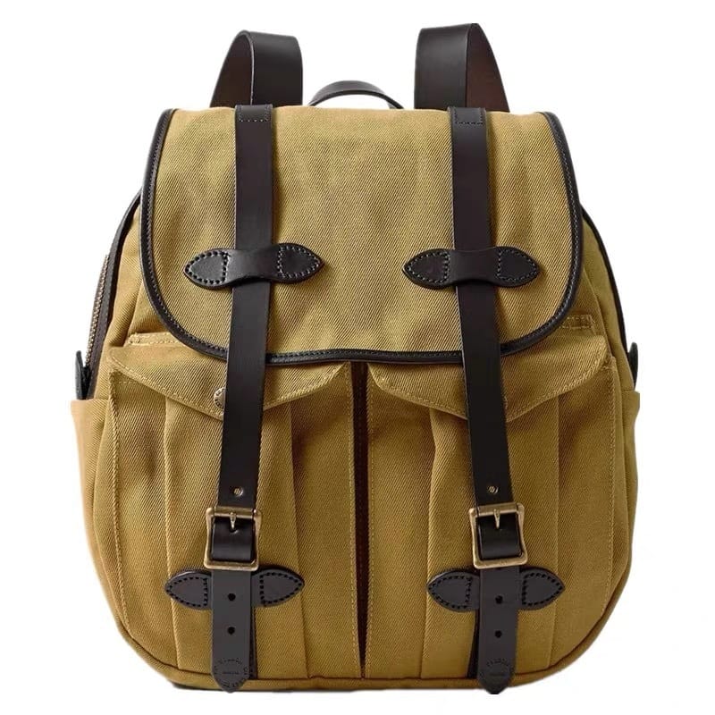 American Retro Heavy Oil Wax Canvas Backpack - Image 5