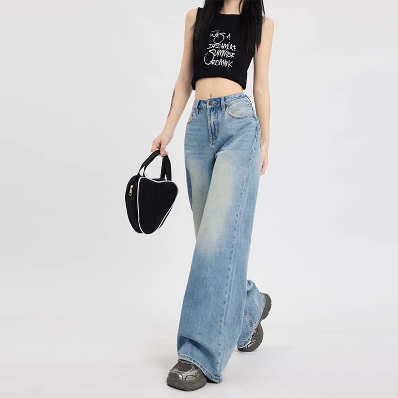Women's Straight Loose Wide Leg Jeans - Image 3