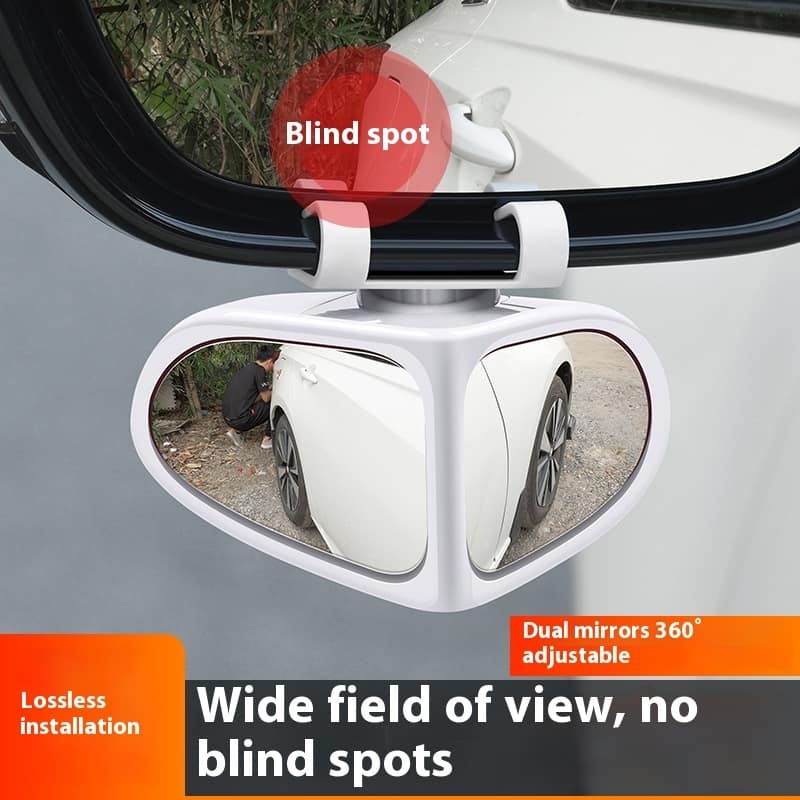 Car Front And Back Wheels Blind Area Rearview Mirror 360 Degree Reflector - Image 2