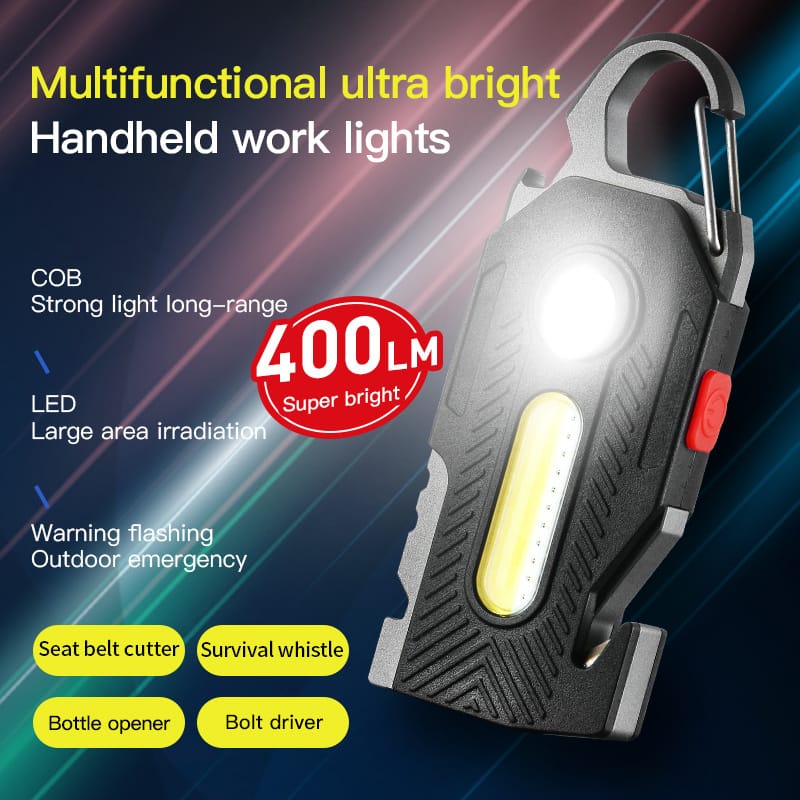 Multifunctional Charging Emergency Light Convenient Keychain Work Light COB High Brightness Maintenance Light Outdoor Camping LED Light - Image 2