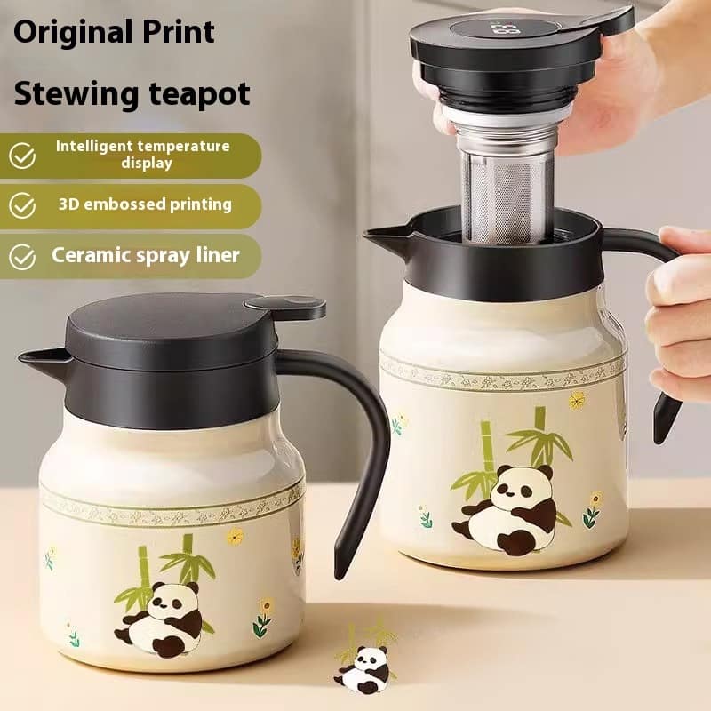 New 316 Stainless Steel Ceramic Inner Pot Teapot With Temperature And Stuffy