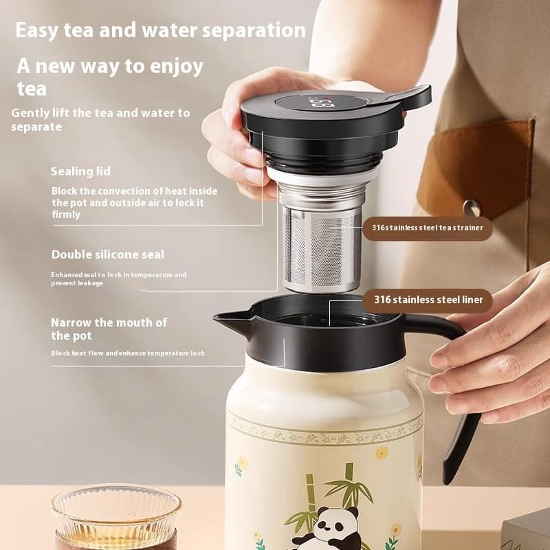 New 316 Stainless Steel Ceramic Inner Pot Teapot With Temperature And Stuffy - Image 4