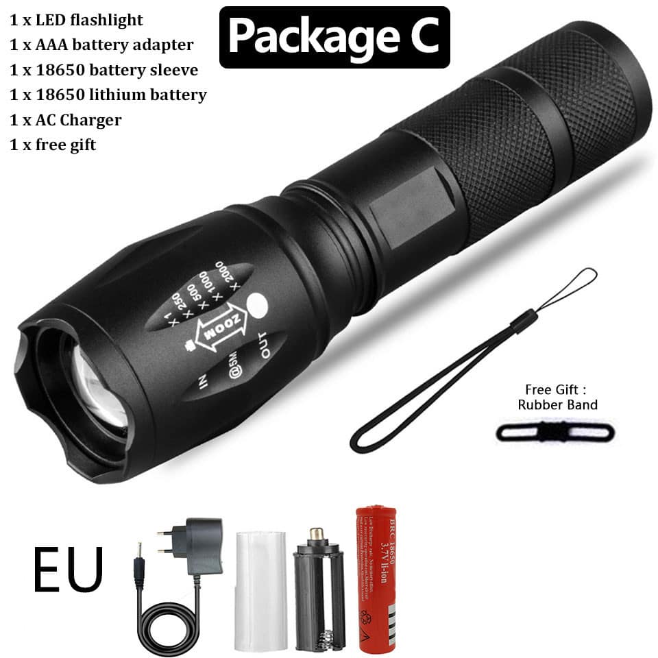 Strong Light Flashlight Special Forces Rechargeable Home Self-Defense Waterproof Riding Mini Camping Premium Super Bright Flashlight - Image 8