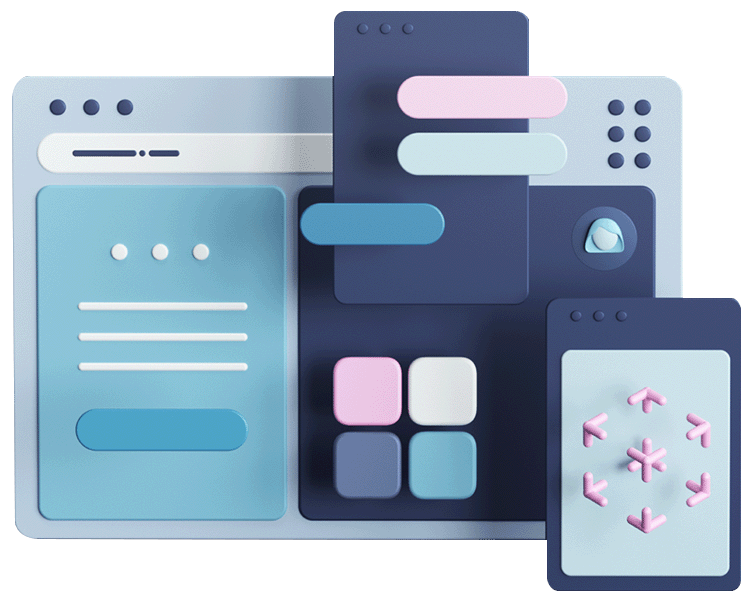 web designing 3d illustration